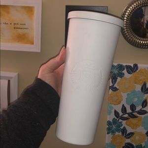 24 oz white matte Starbucks cold tumbler